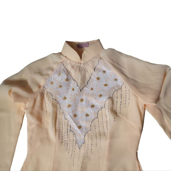 NHA MAY TOAN MY Vietnam Dressmaker Attire Handpainted Handmade Pant Set - Picture 2 of 13